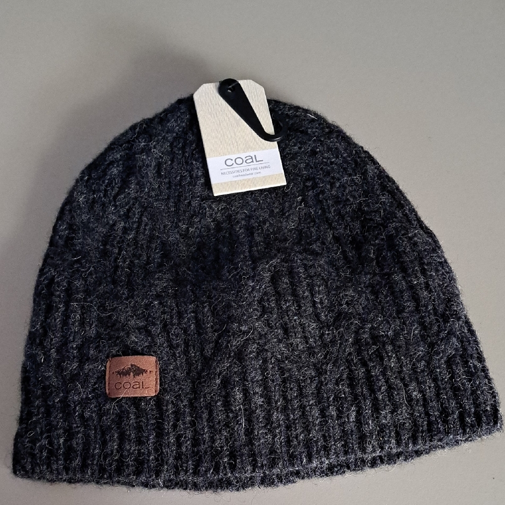 Coal Black Knit Beanie